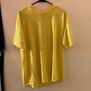 Vintage 90s single stitch blank tee shirt yellow